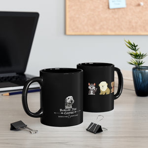 Open image in slideshow, I Love Pups Black Mug 11oz
