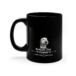 I Love Pups Black Mug 11oz